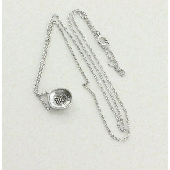 Sterling Silver CZ  Necklace 16 to 18 inch chain Adjustable - Picture 8 of 8